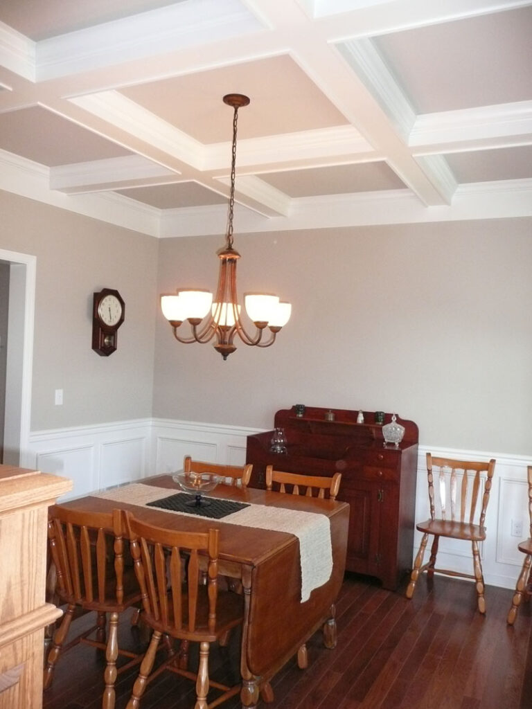 Coffered Ceiling, Chair Rail & Panel Molding
