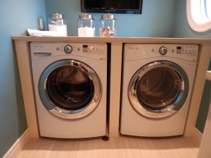 front-load washer & dryer side by side