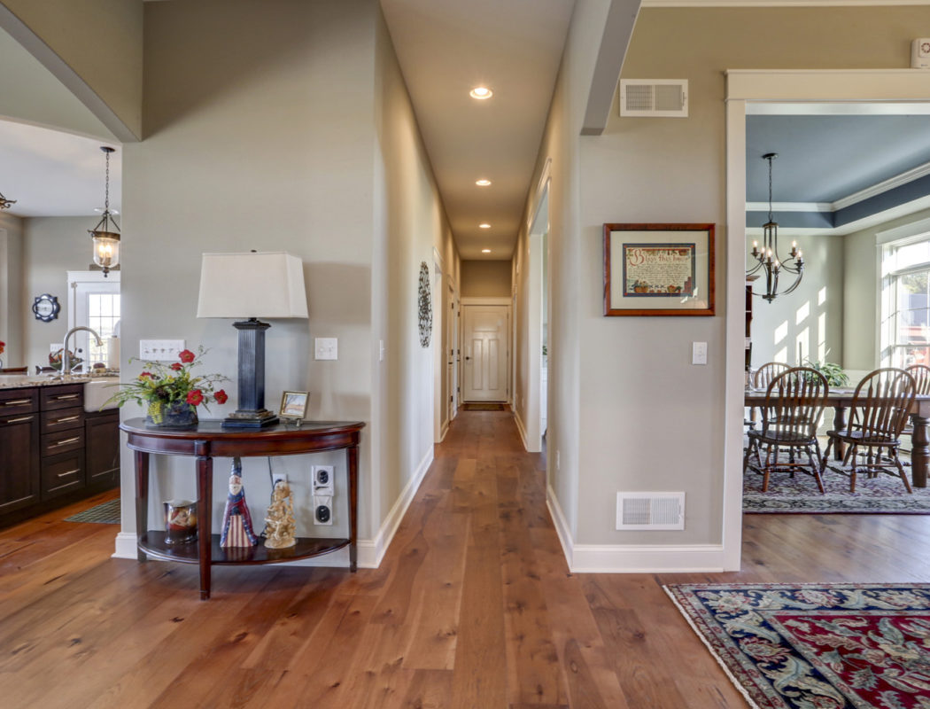 hallway with wood floors