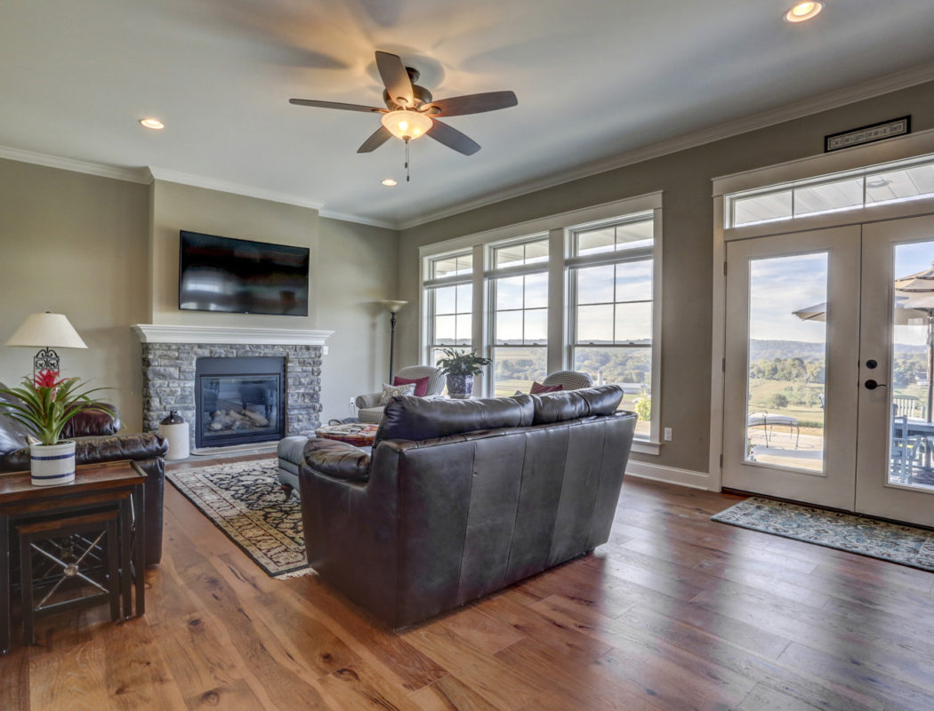 living room seating are with large windows