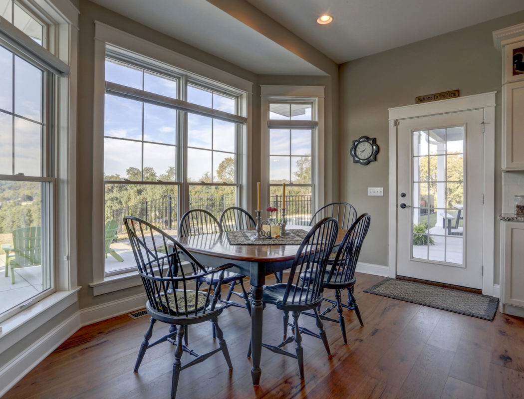 dining area near large custom windows