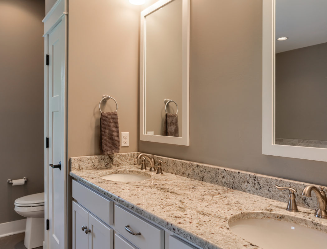 his/her vanity and toilet area