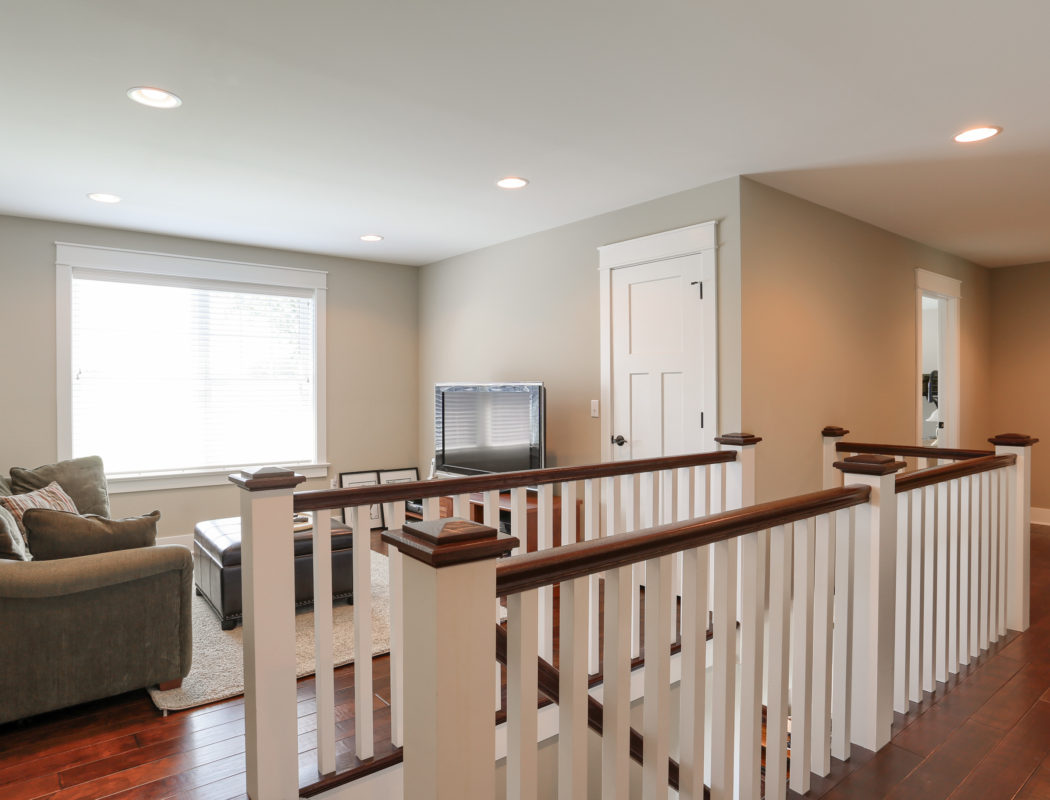 2nd floor landing with seating and TV area