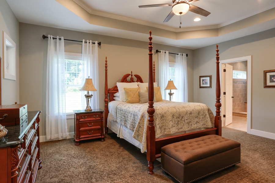 furnished master bedroom suite