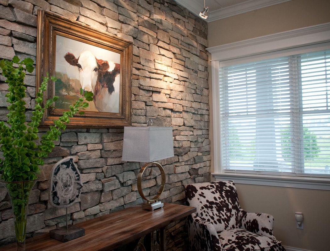 stone wall feature