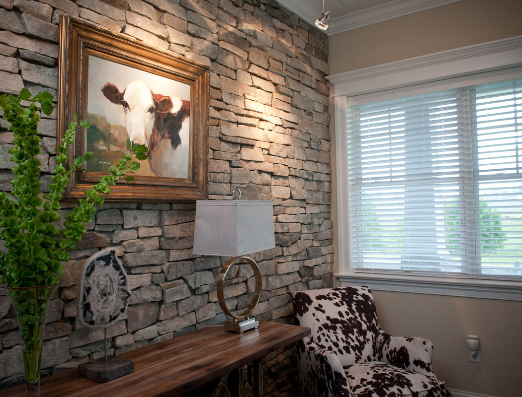stone wall feature
