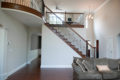 custom staircase in living room