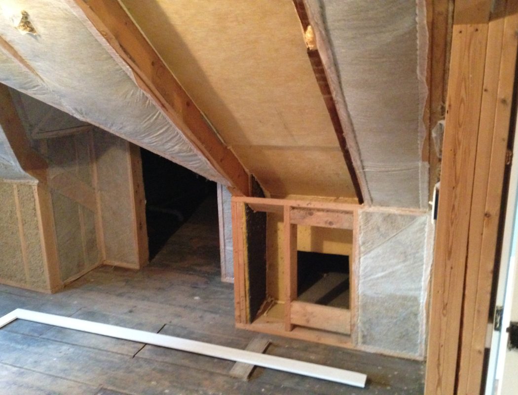before photo of an attic