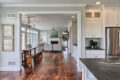 country farmhouse dining room and living area