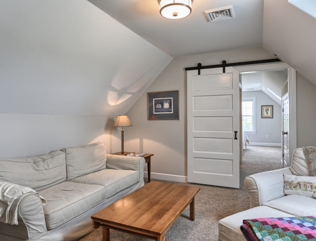 country farmhouse attic seating area