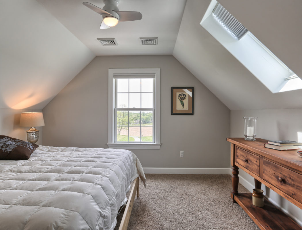 country farmhouse attic bedroom