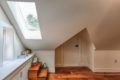 window seating area in an attic