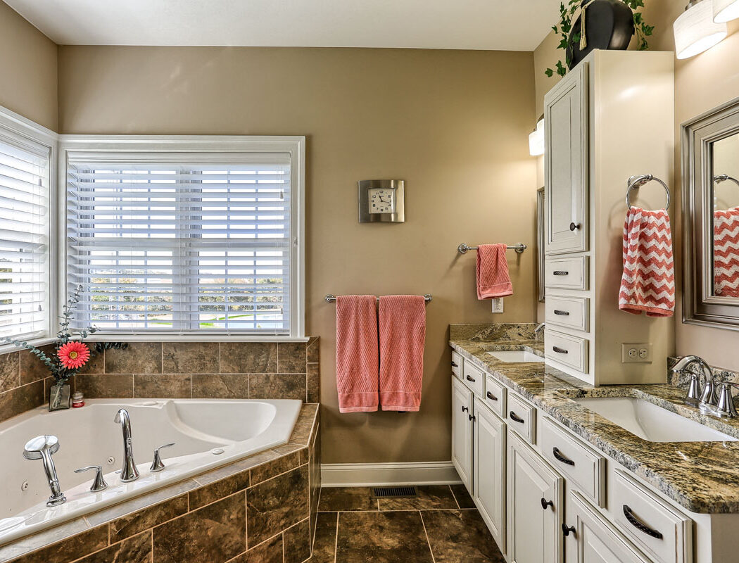 a new metzler bathroom with large tub