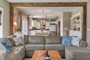 craftsman cottage living room kitchen