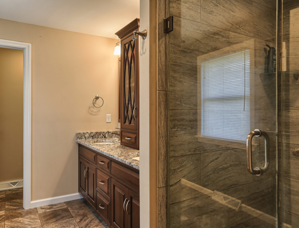 bathroom remodel as part of a whole home renovation