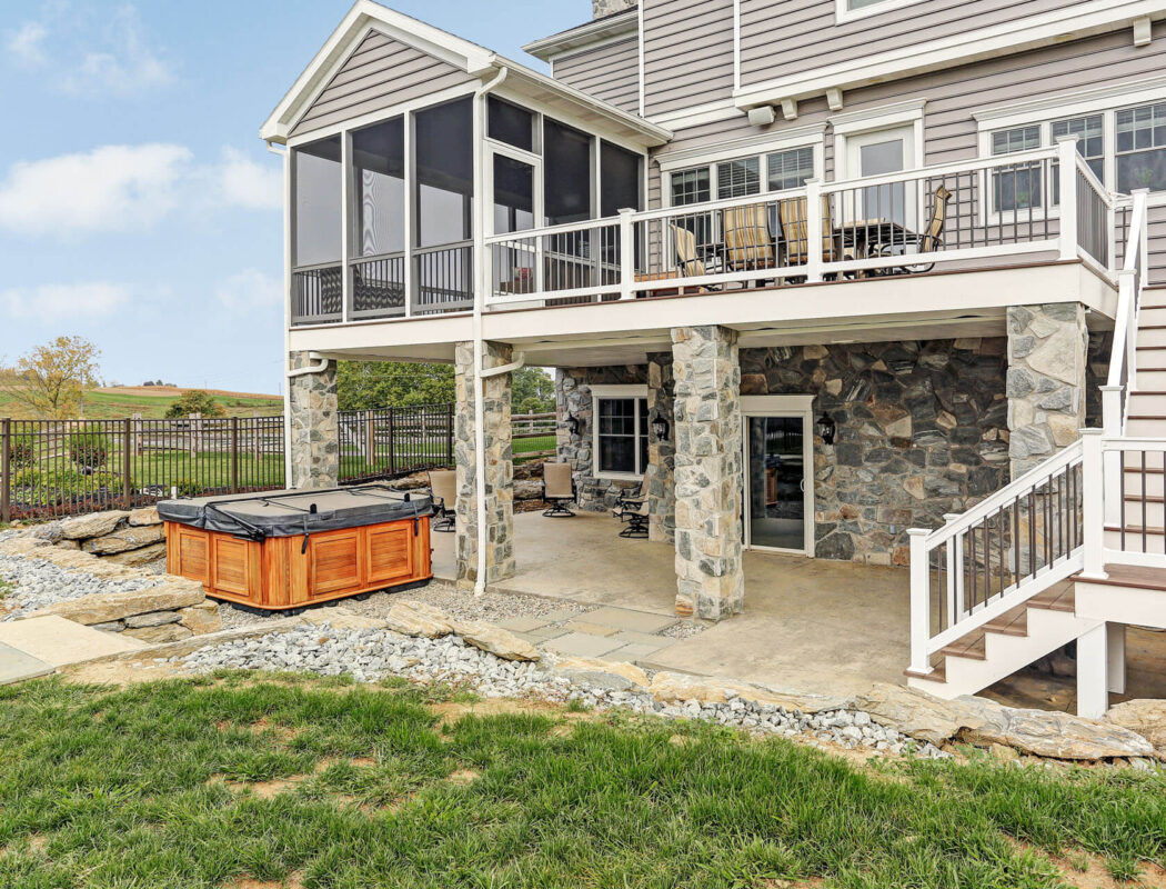 backyard porch and deck