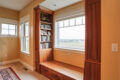 reading nook in the window area