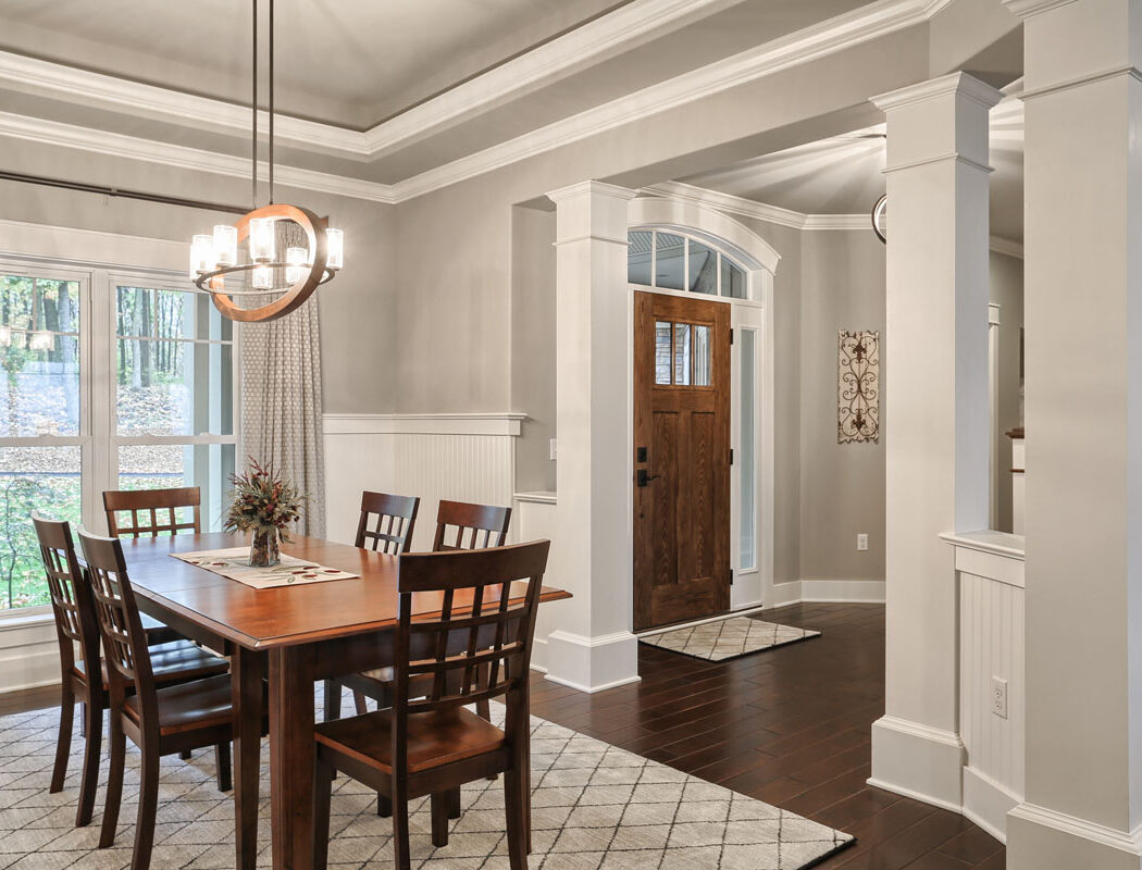 entry way and dining area - Built by Metzler Home Builders