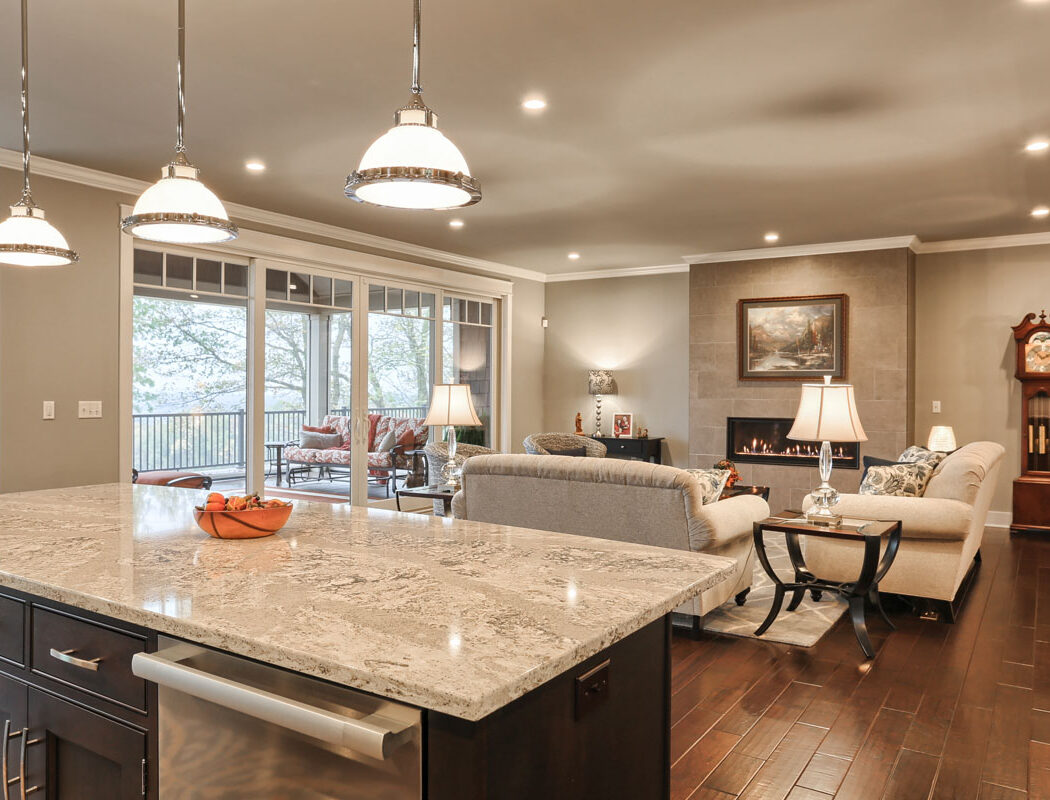 kitchen island living room