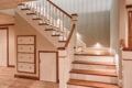 custom staircase with built in storage area