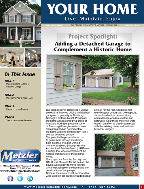 Metzler 'Your Home' Newsletter PDF cover for Volume 4 Issue 2