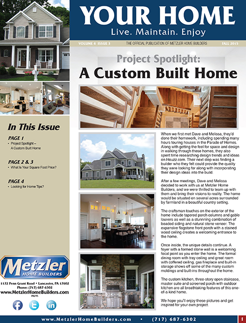 Metzler 'Your Home' Newsletter PDF cover for Volume 6 Issue 3