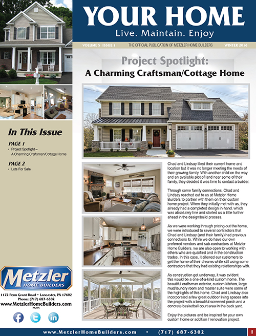 Metzler 'Your Home' Newsletter PDF cover for Volume 5 Issue 1