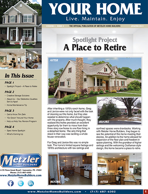 Metzler 'Your Home' Newsletter PDF cover for Volume 1 Issue 2